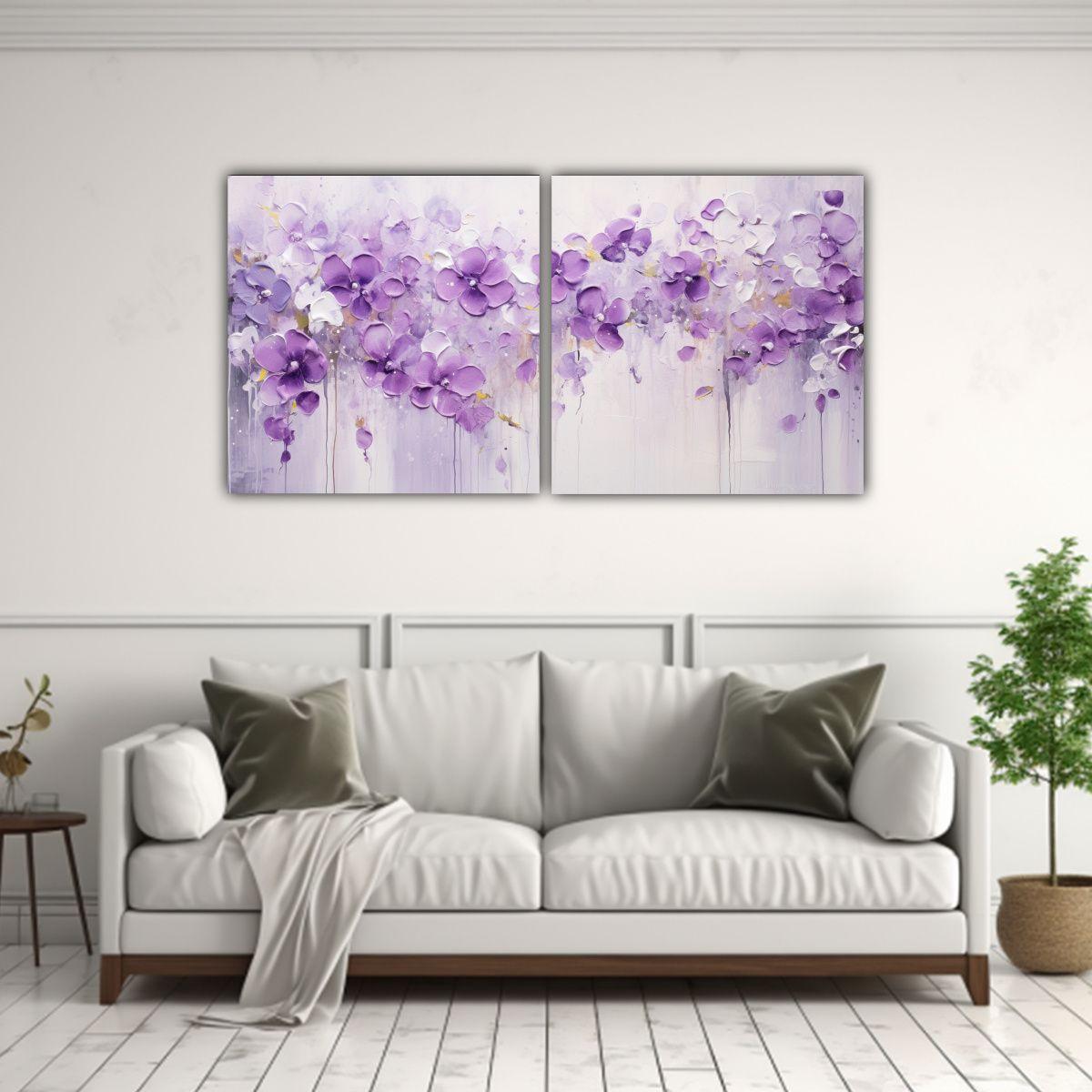 Conjunto 2 Lienzos Tela Modernos Belleza Natural 140x70 Cm-2