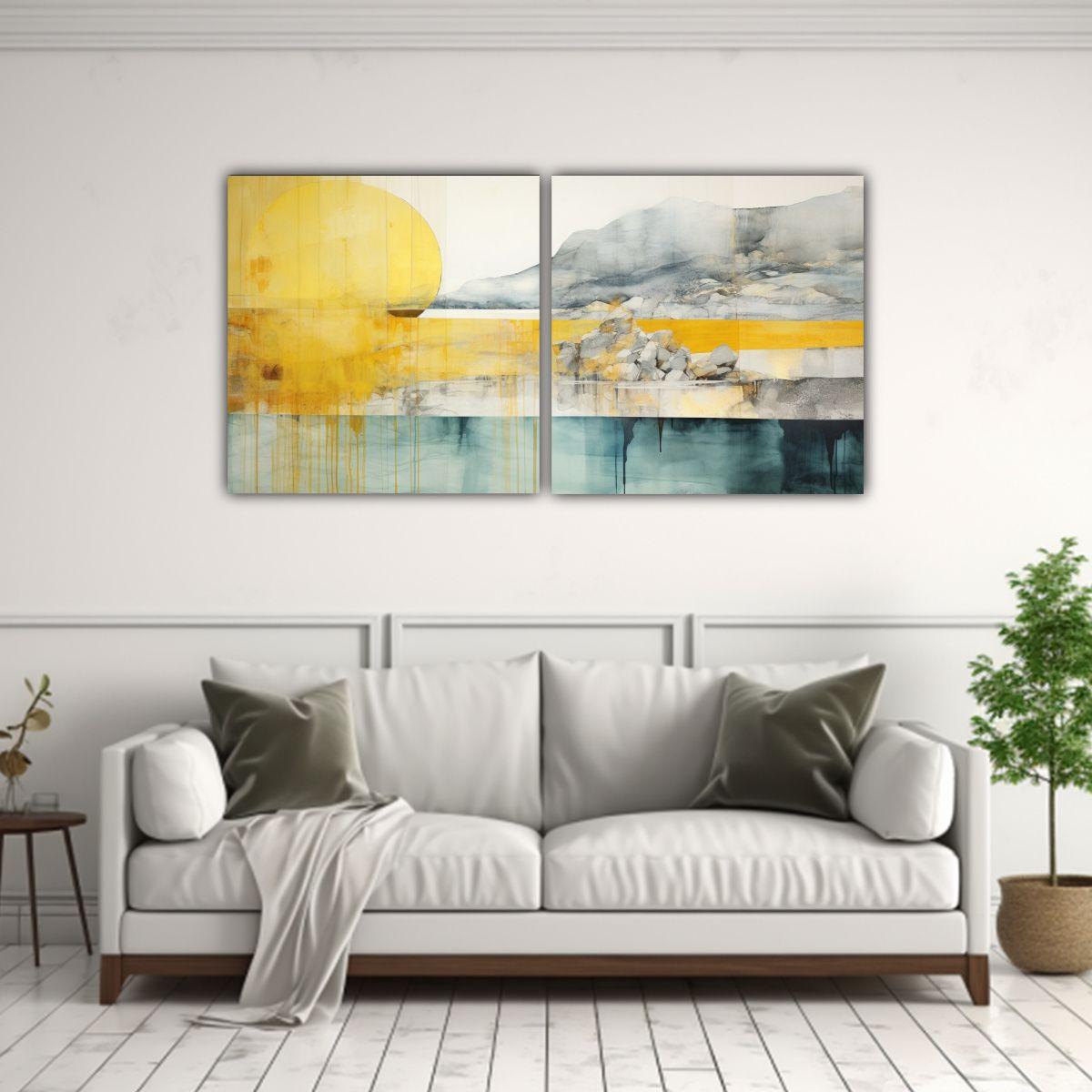 Cuadro Expresión Inspiración Con Acuarela 160x80 Cm-2