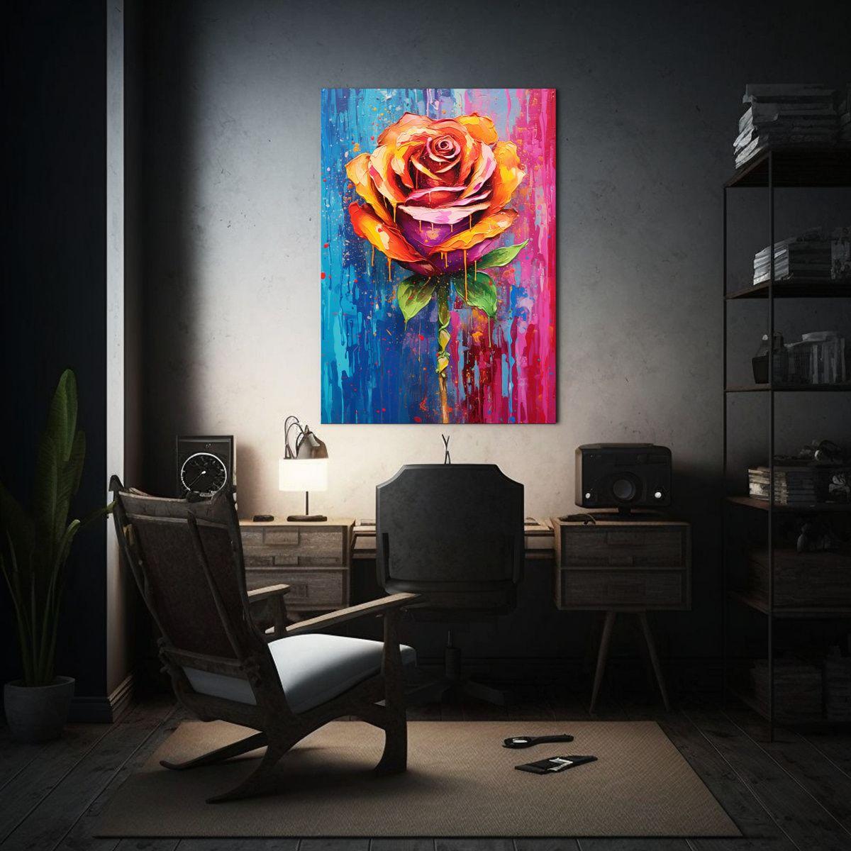 Pintura Decorativa: Composición Dinámica De 20x30cm-2