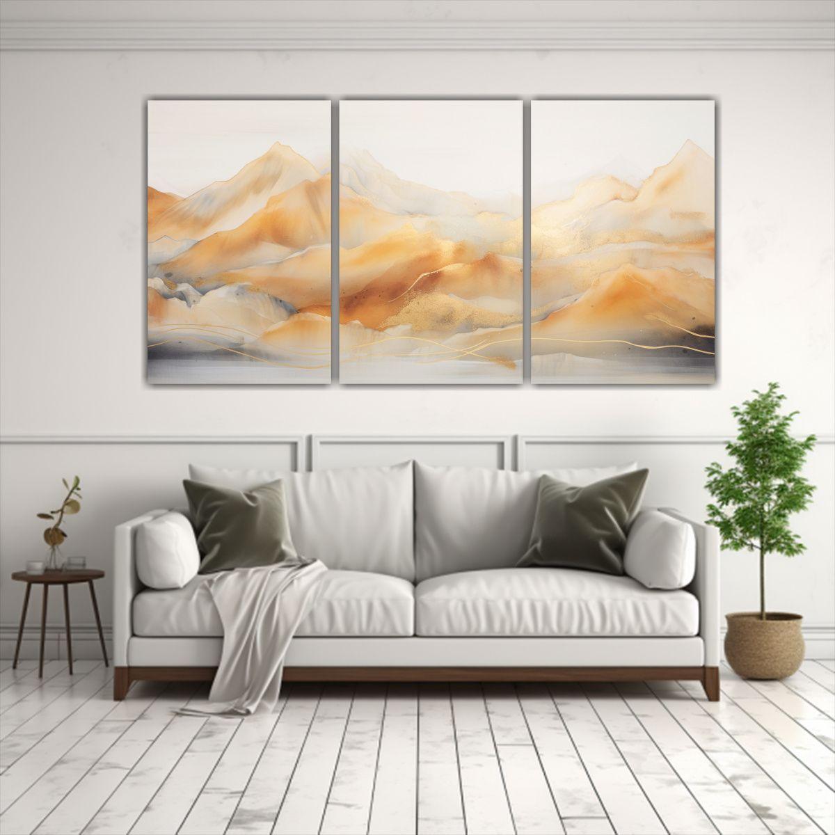 Cuadros Tela Sublimada Paisaje Montañoso 150x75 Cm-2