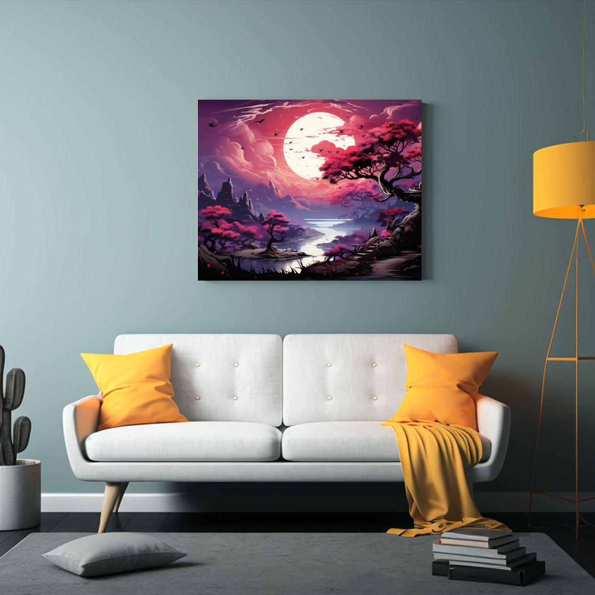 Cuadro En Bastidor: Árbol Roble Púrpura, 50x40cm-2