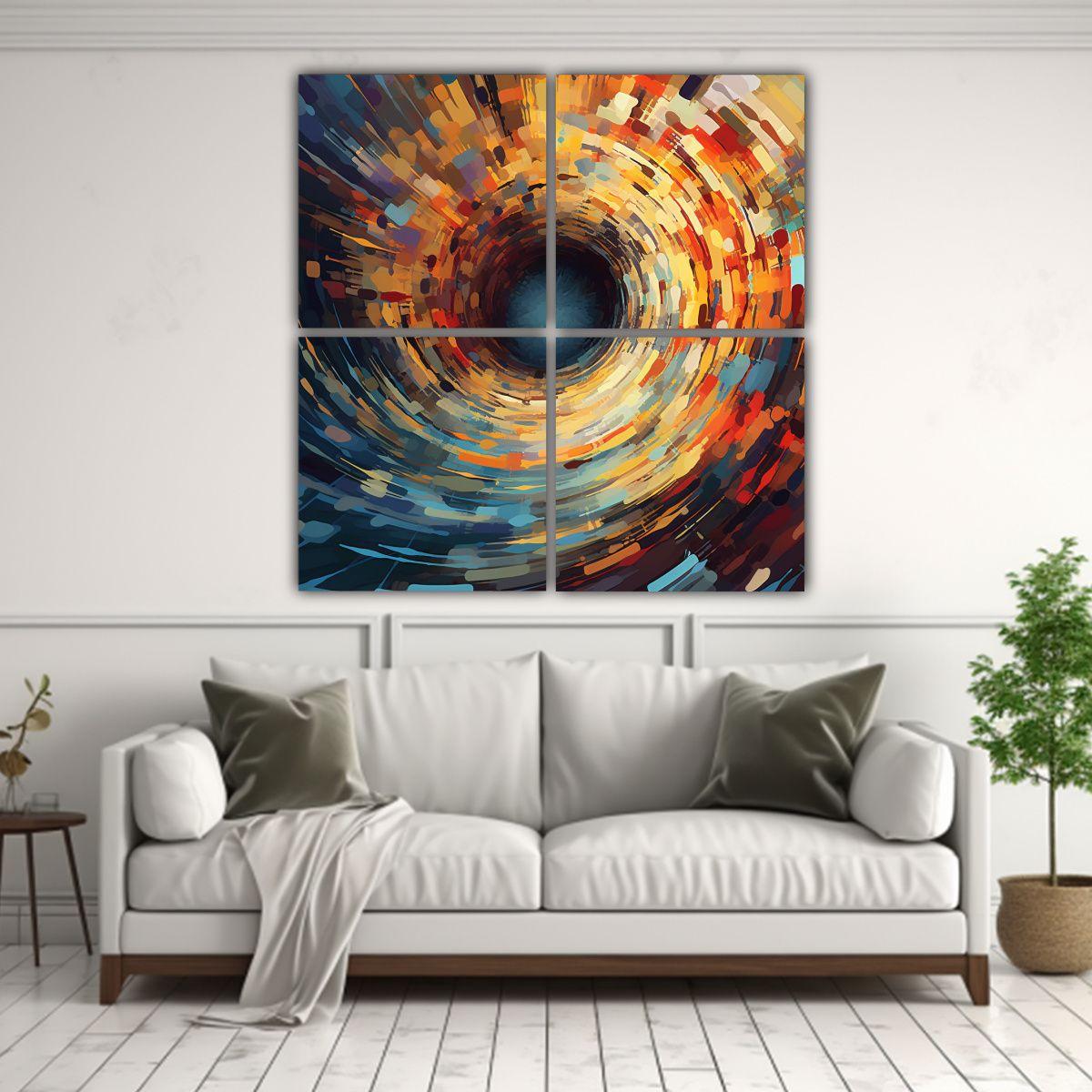 Cuadro Arte Callejero Abstracto Optic Art 60x60 Cm-2