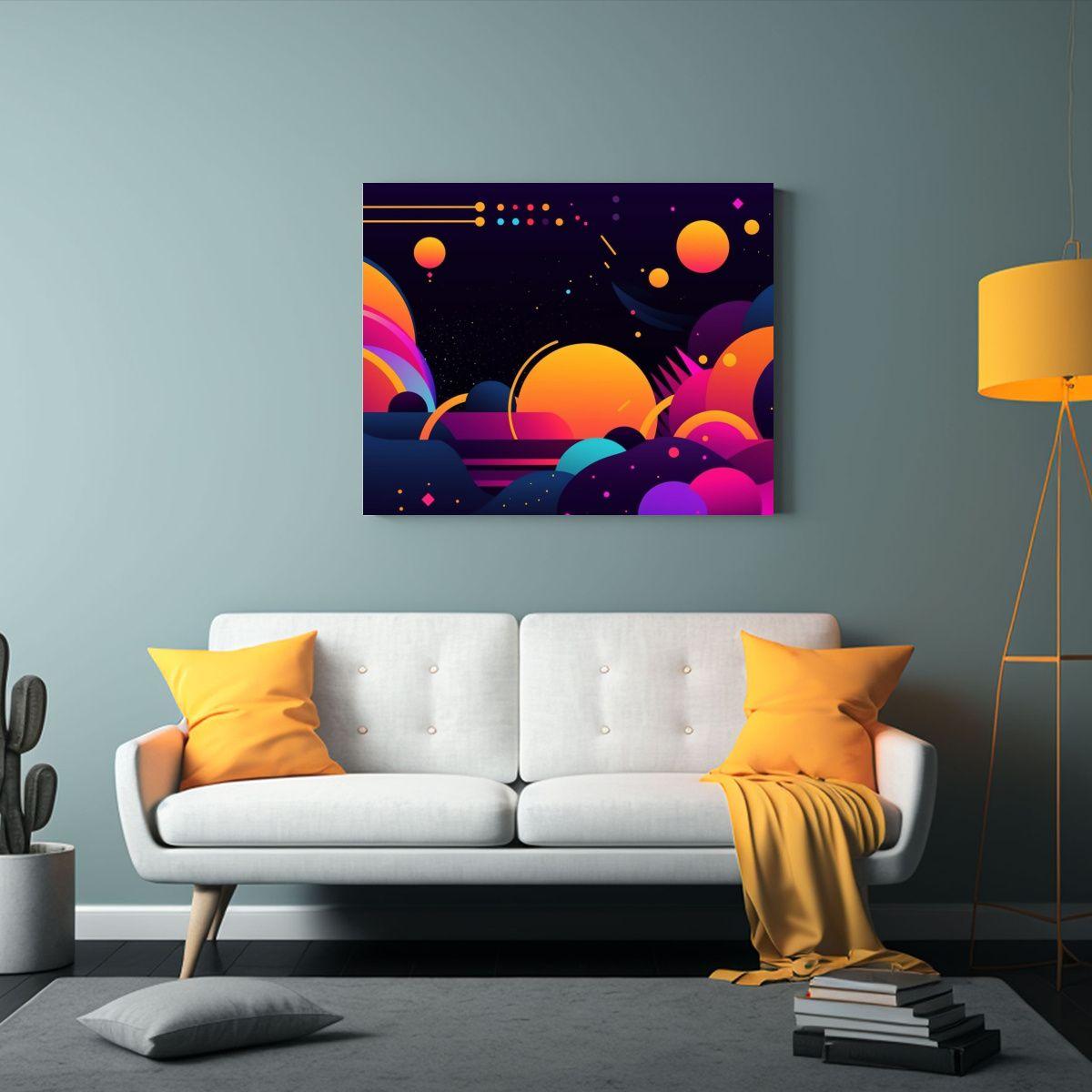 Pinturas De Decoración En Estilo Vanguardista Con Fondo Abs 65x50cm-2