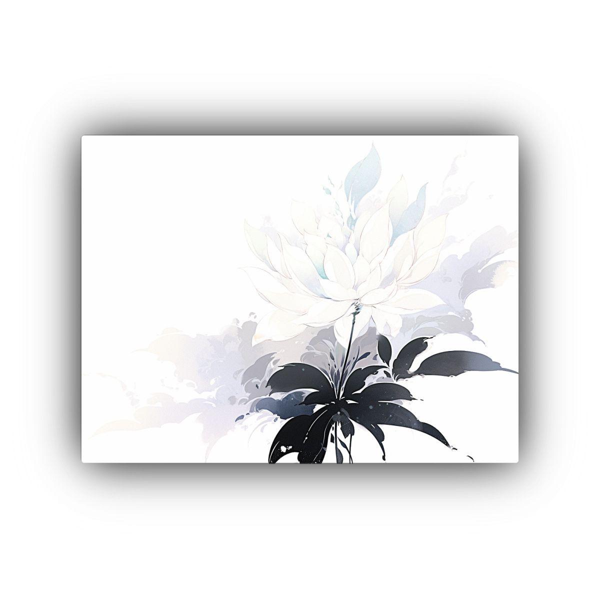 Cuadro Acuarela: Naturaleza Viva En Tonos Blancos, Atmósfer 45x30cm-0