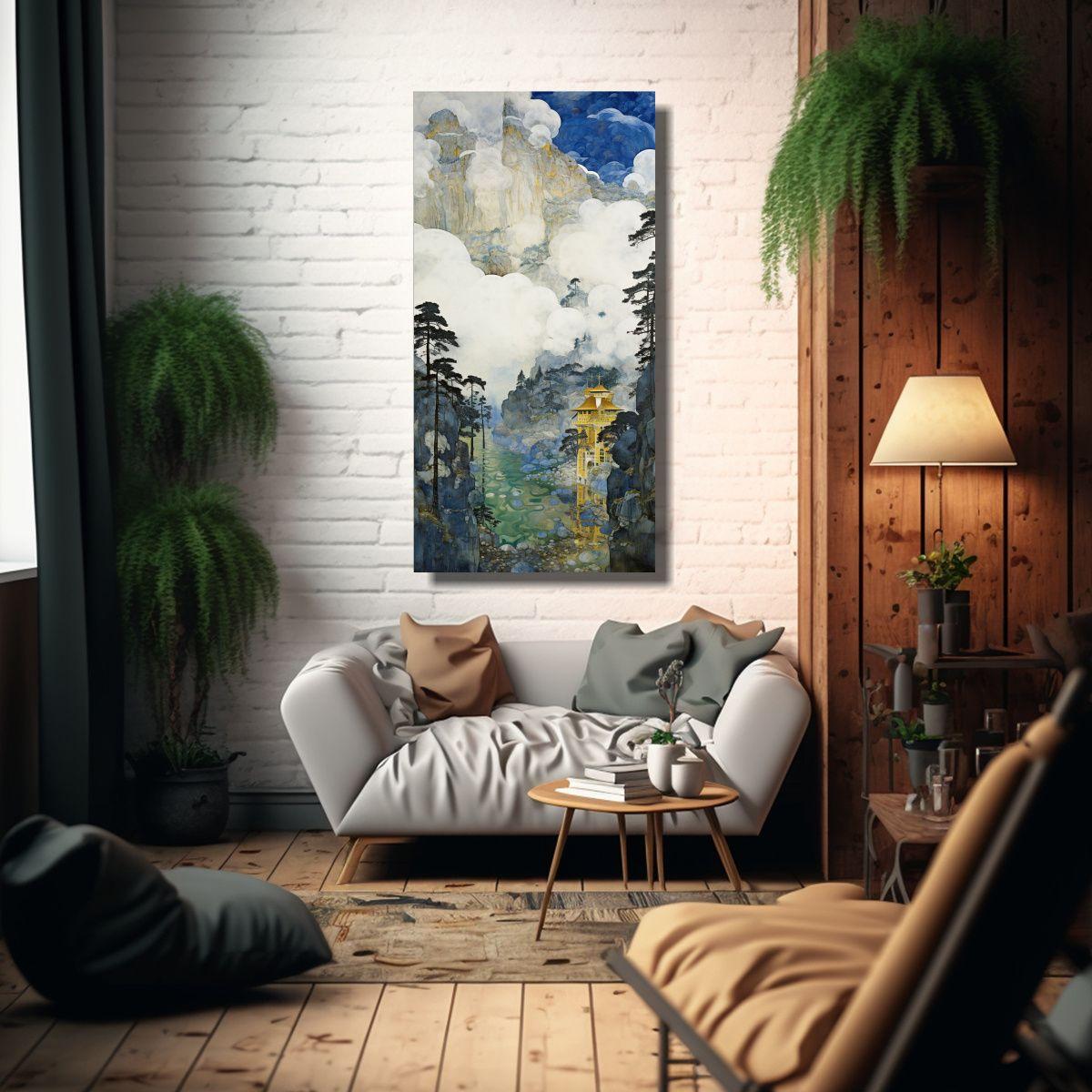 Cuadros Abstractos Majestuosos De Paisajes 70x140cm-2