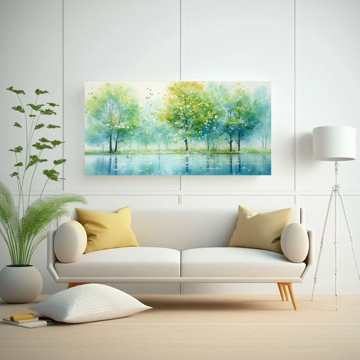 Cuadro Abstracto De árboles De Arce En Tonos 120x60cm-2