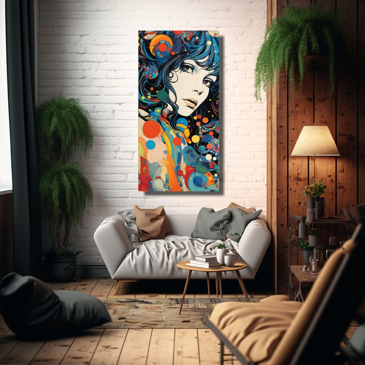 Cuadro De Lienzo Colorido Closeup Exótico Fiesta  50x100cm-2