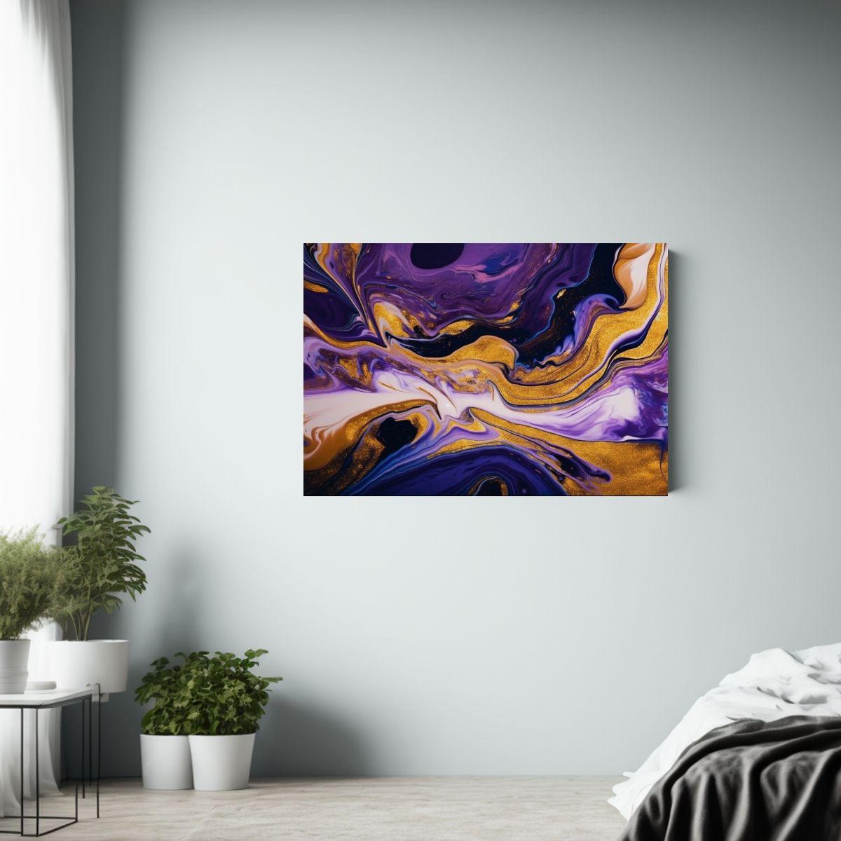 Cuadro Arte Gráfico Marbling Swirls Hermosos 65x50cm-2