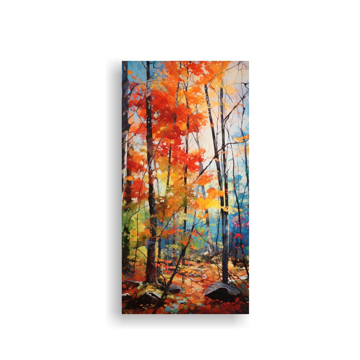 Pintura Abstracta De árboles De Arce Exuberantes  60x120cm-0