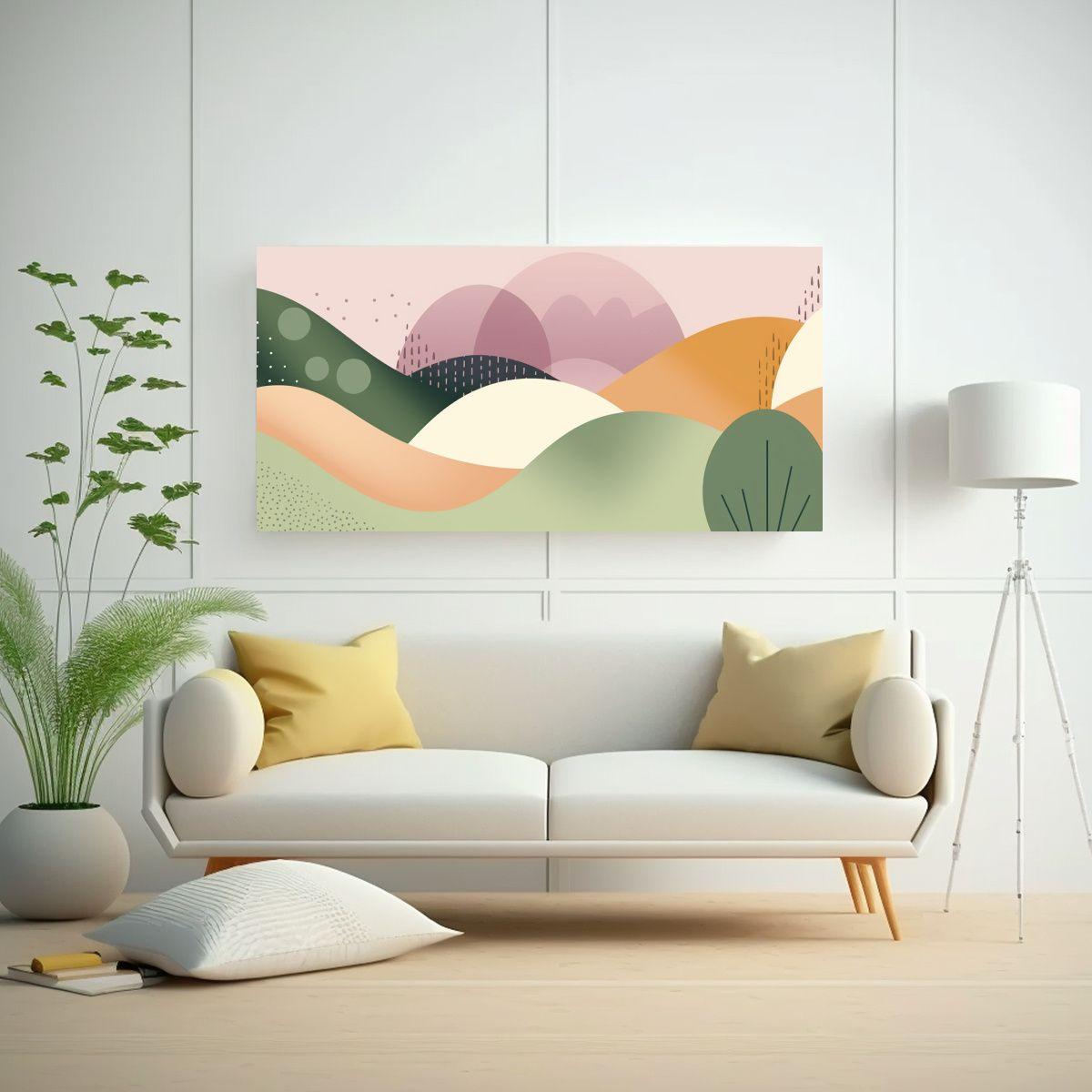 Cuadro Moderno Multicolor Formas Orgánicas 120x60cm-2