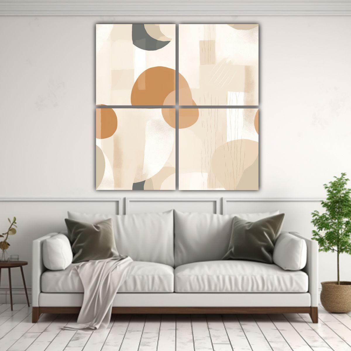 Cuadros Acuarela Para Oficina Con Formas 160x160 Cm-2