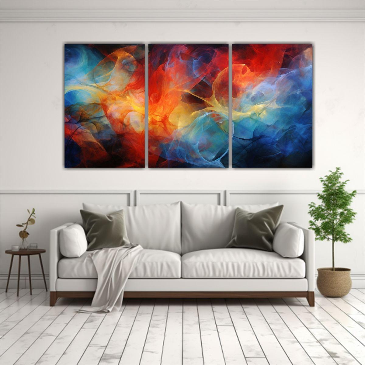 Pinturas Decorativas Abstractas Con Tonos 180x90 Cm-2
