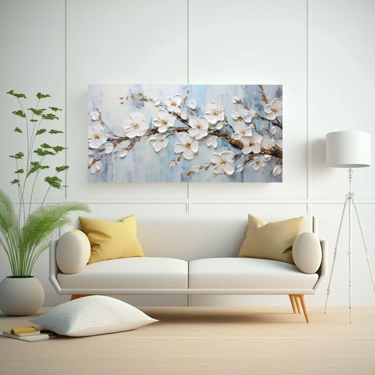 Pintura De Arte Dibujo Callejero Con Cerezos 160x80cm-2
