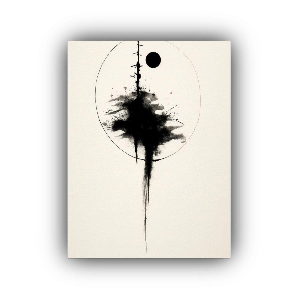 Cuadro Dibujo Escenario Sol Estilo Minimalista De Roy Ink 40x60cm-0