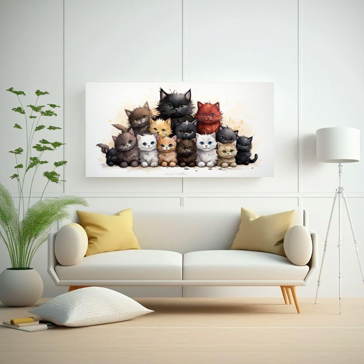 Pinturas Decorativas De Composición Vanguardista 140x70cm-2