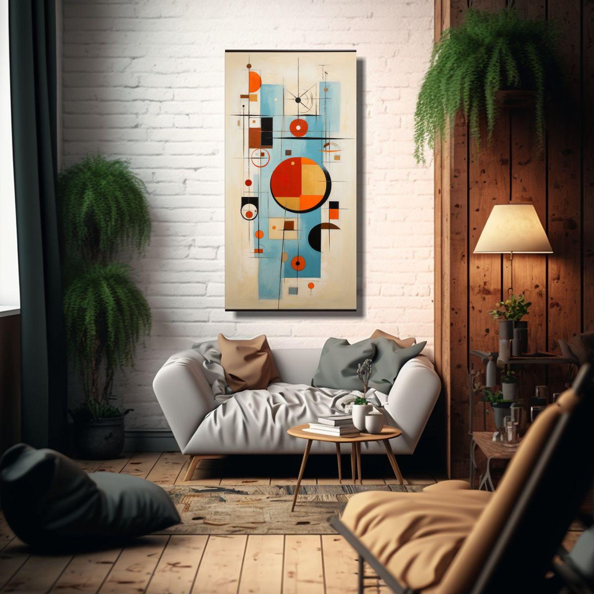 Pinturas Decorativas Abstractas Estilo Midcentury 60x120cm-2