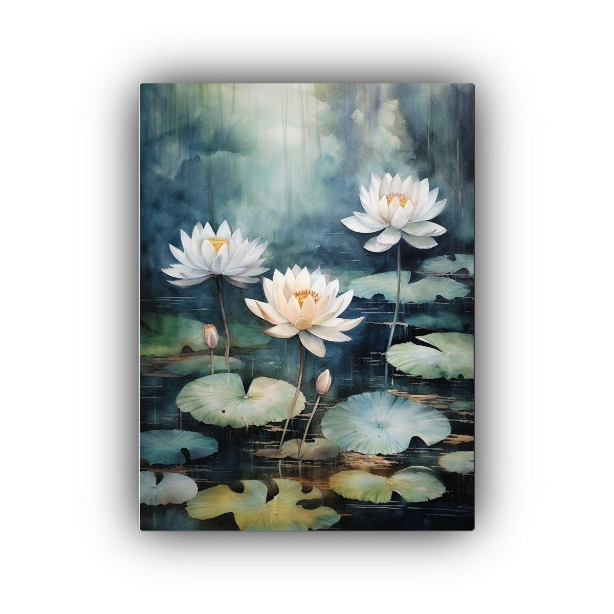 Pinturas Decorativas De Loto Neutro Exclusivas De Arte Moder 40x60cm-0