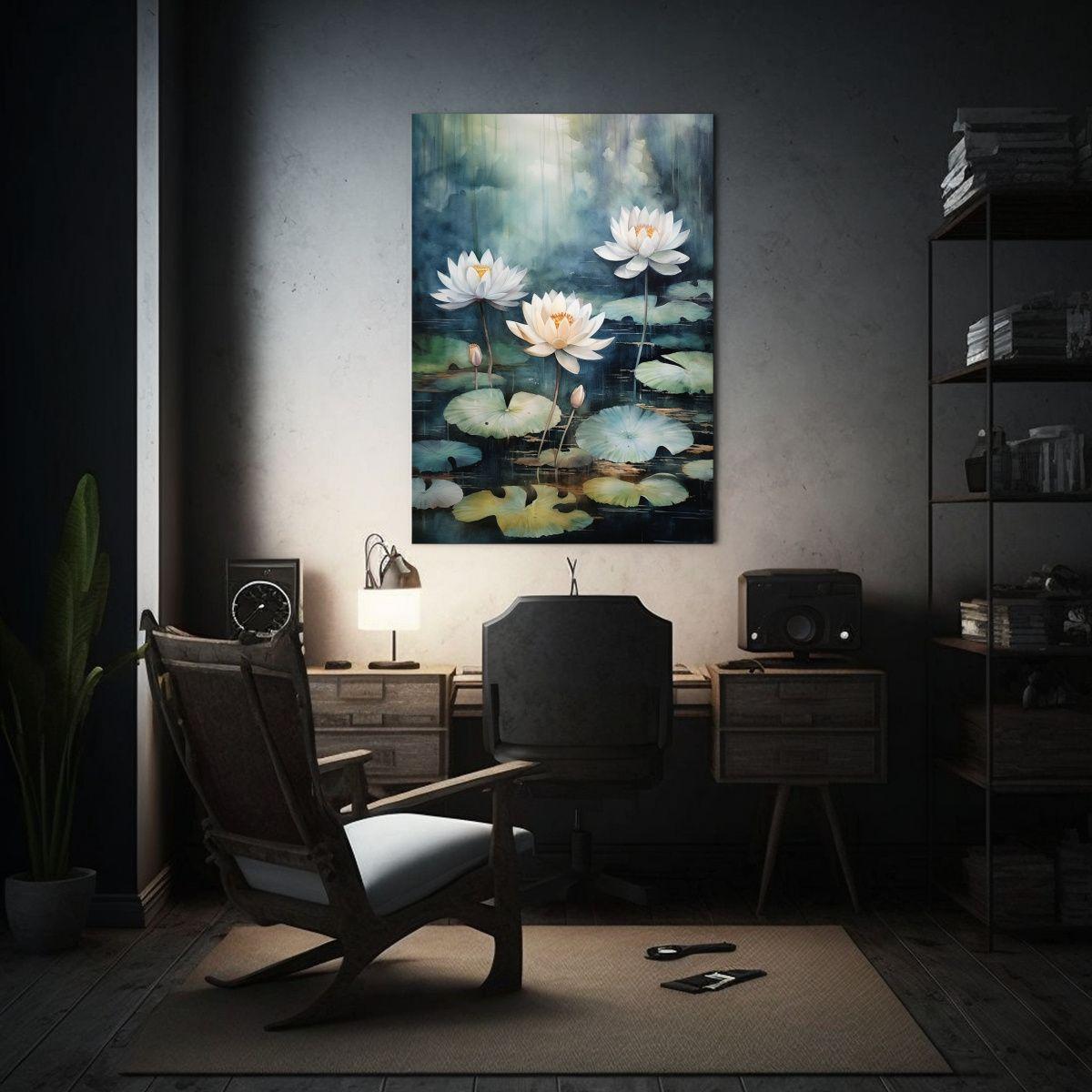 Pinturas Decorativas De Loto Neutro Exclusivas De Arte Moder 40x60cm-2