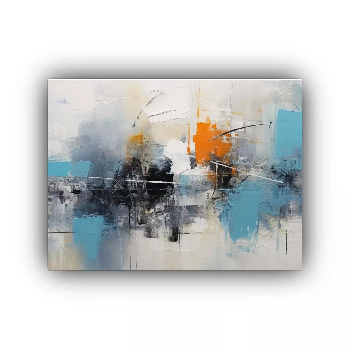 Pintura Abstracta Con Bajo Colorido Para Decoración De Arte 45x30cm-0