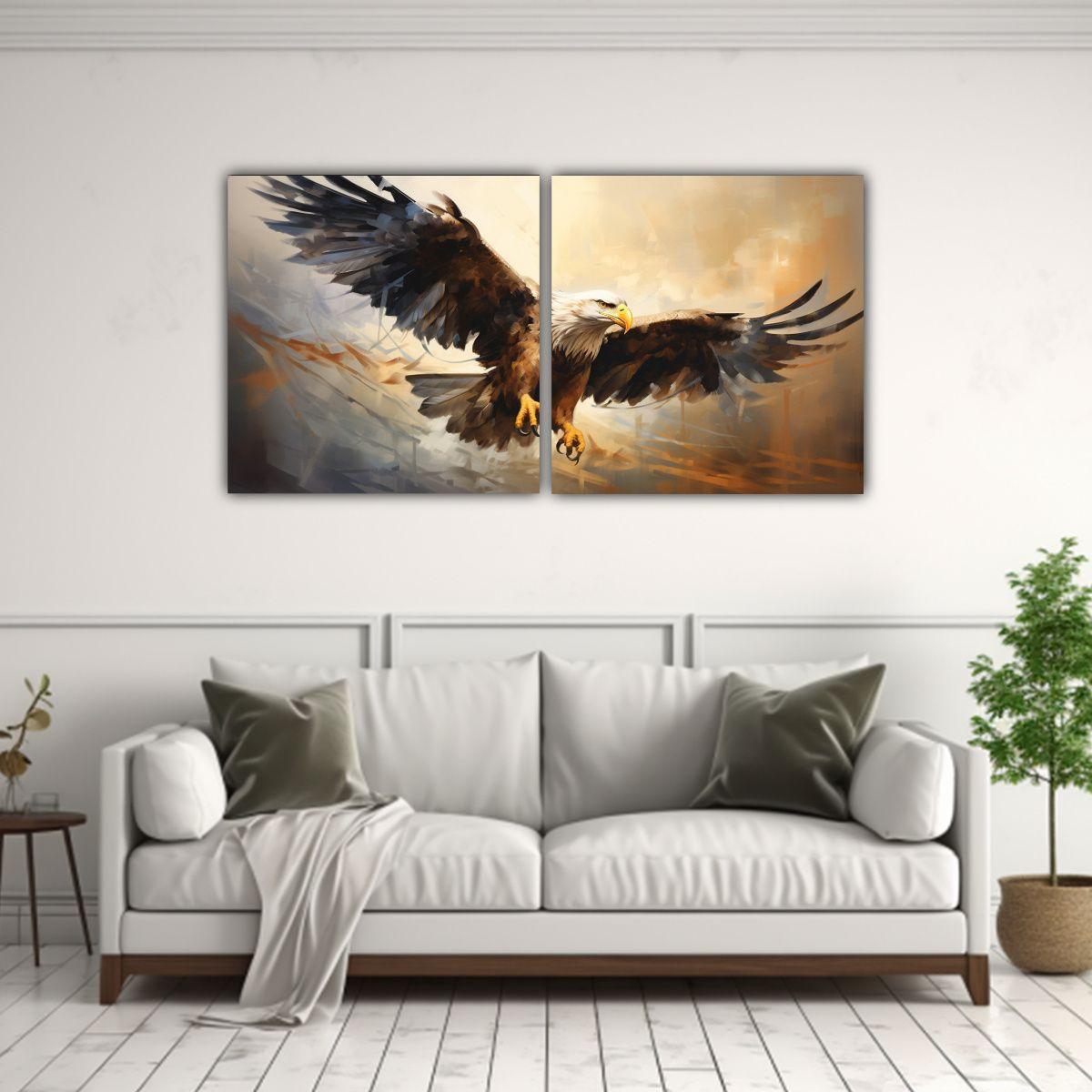 Pinturas Abstractas De Naturaleza Viva Con Vuelo 40x20 Cm-2