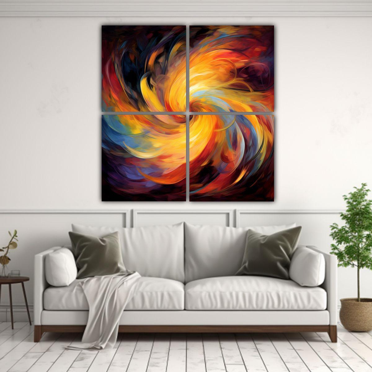 Lienzos Diseño Gama De Colores Whirling Symphony 40x40 Cm-2