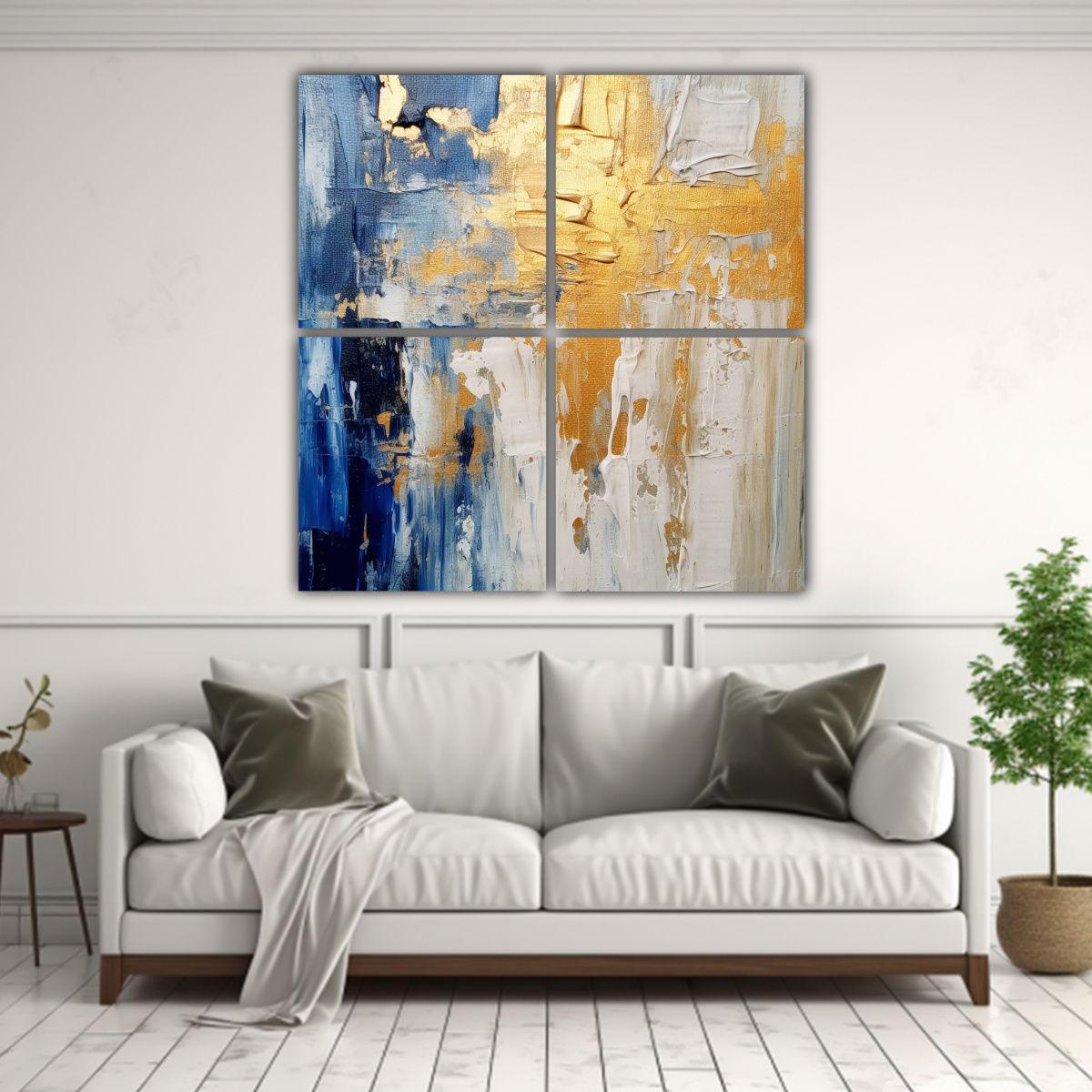Cuadros Inspirador Alegría Con Salpicaduras De 120x120 Cm-2