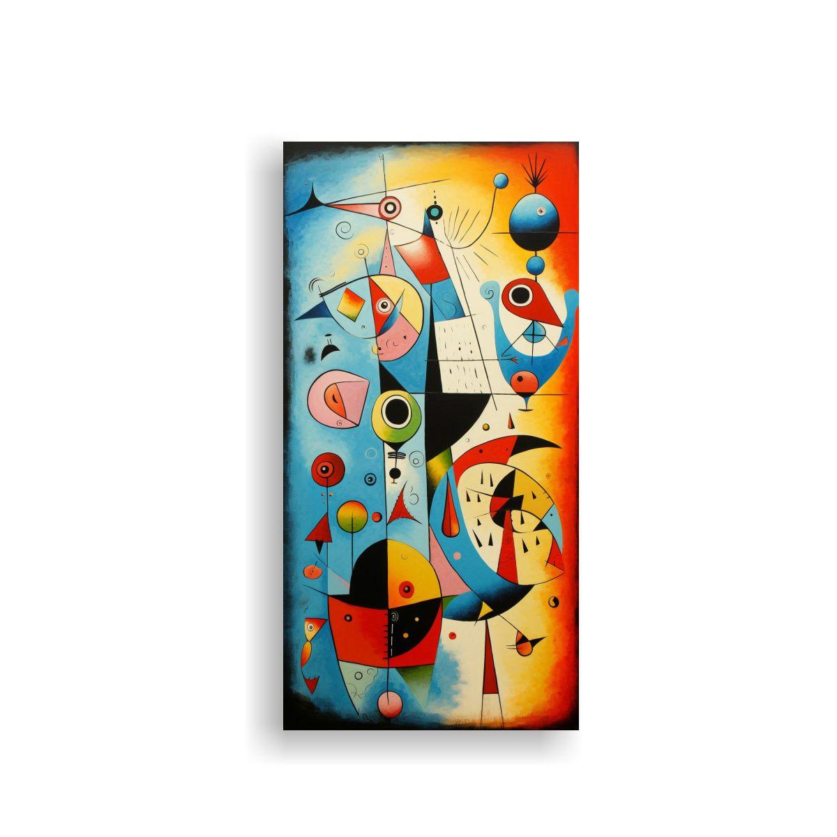 Cuadros Abstractos Miro: Composición Movimiento 20x40cm-0