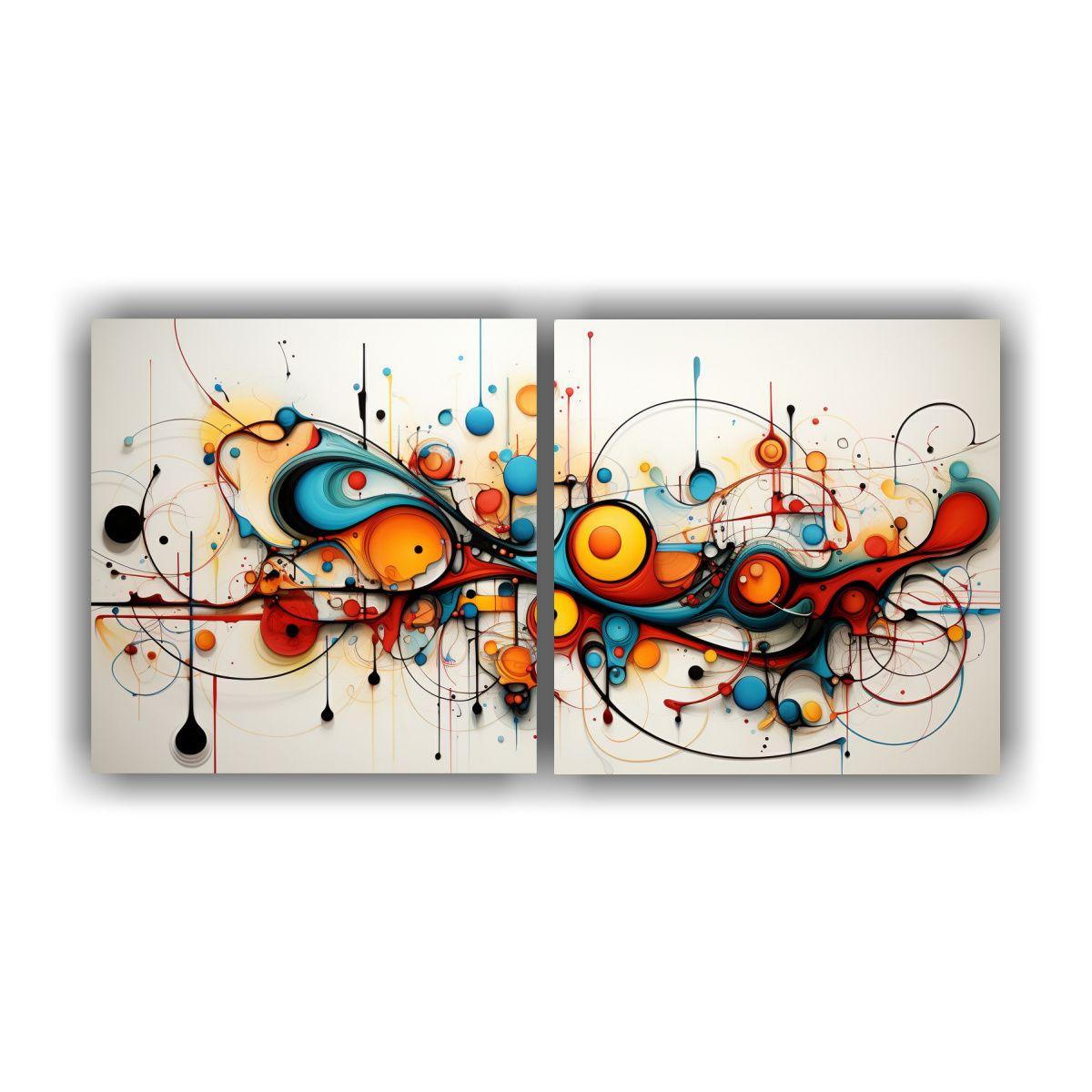 Cuadros Modernos Abstractos De Intenso Arte 80x40 Cm-0