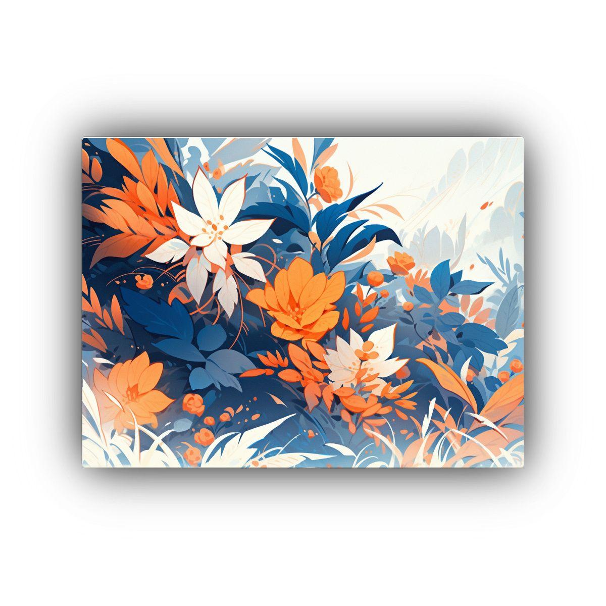 Pinturas Decorativas En Lienzo Con Tema De Color Naranja Y A 120x80cm-0