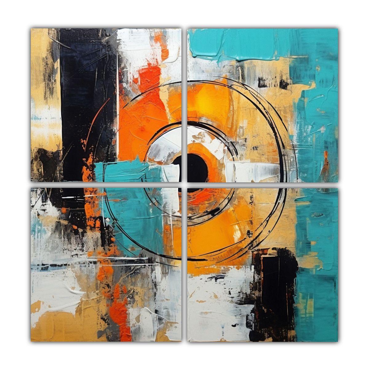 Pintura Decorativa Moderna Abstracta Cuadros 180x180 Cm-0