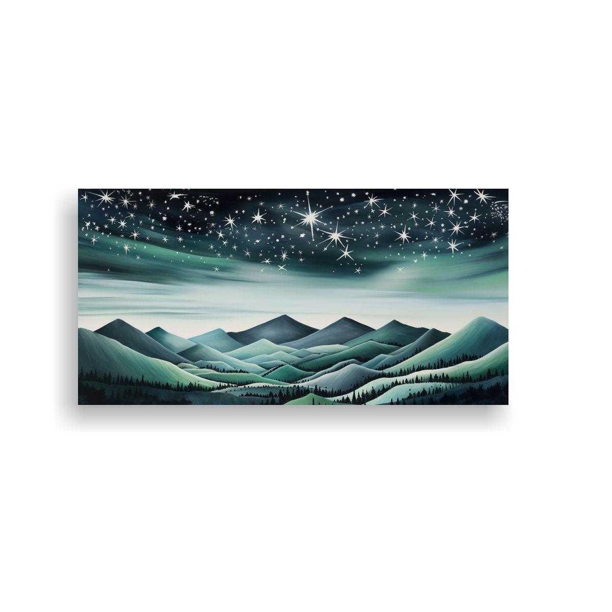 Paisaje De Montaña Vintage Con Estilo Elegante 40x20 Cm-0