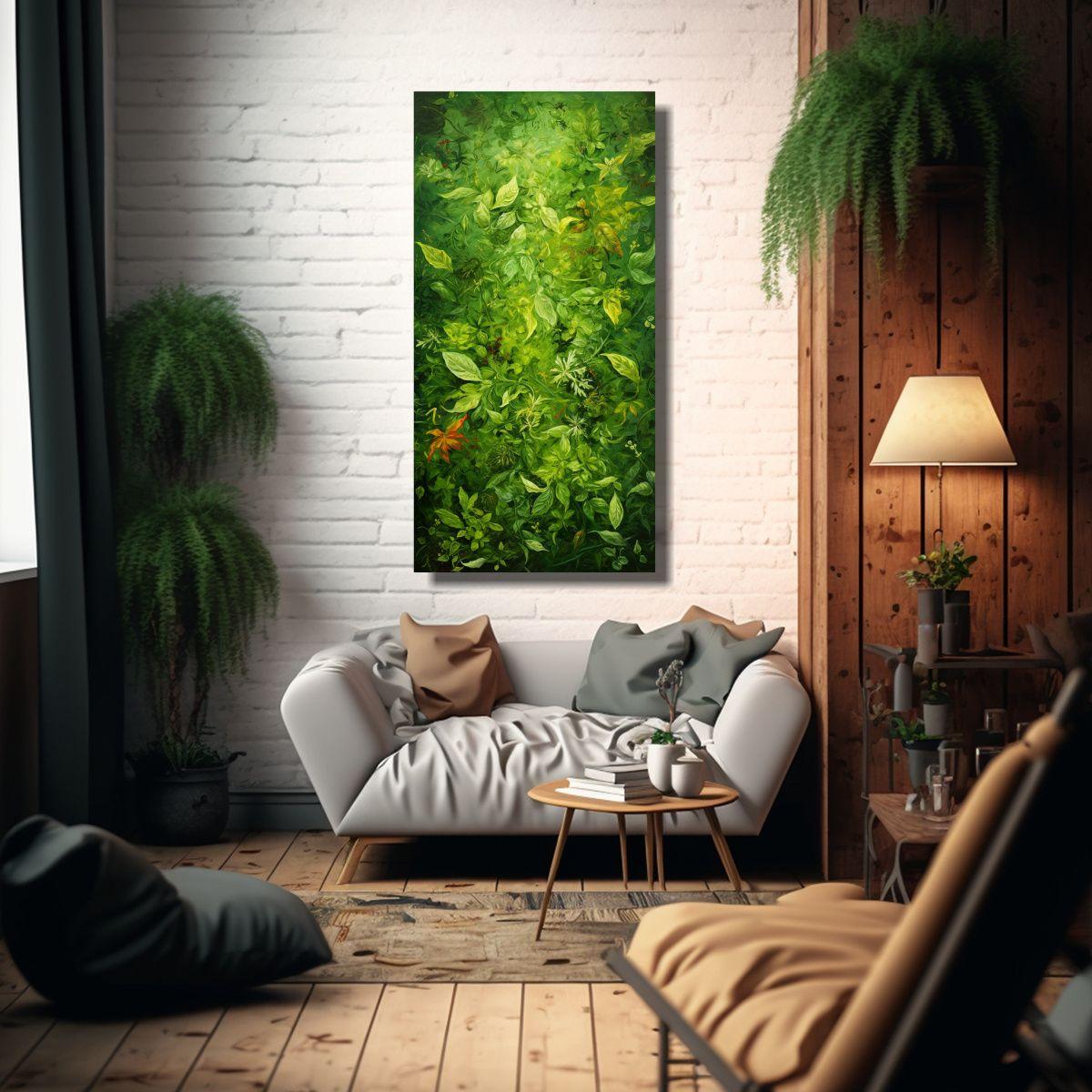 Lienzo Tela Canvas Efecto Visual Hierbas 70x140cm-2