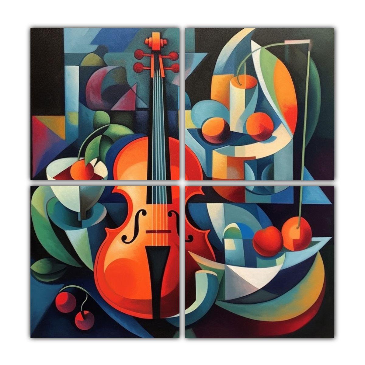 Mural Conceptual Cuatro Artes: Representación 200x200 Cm-0