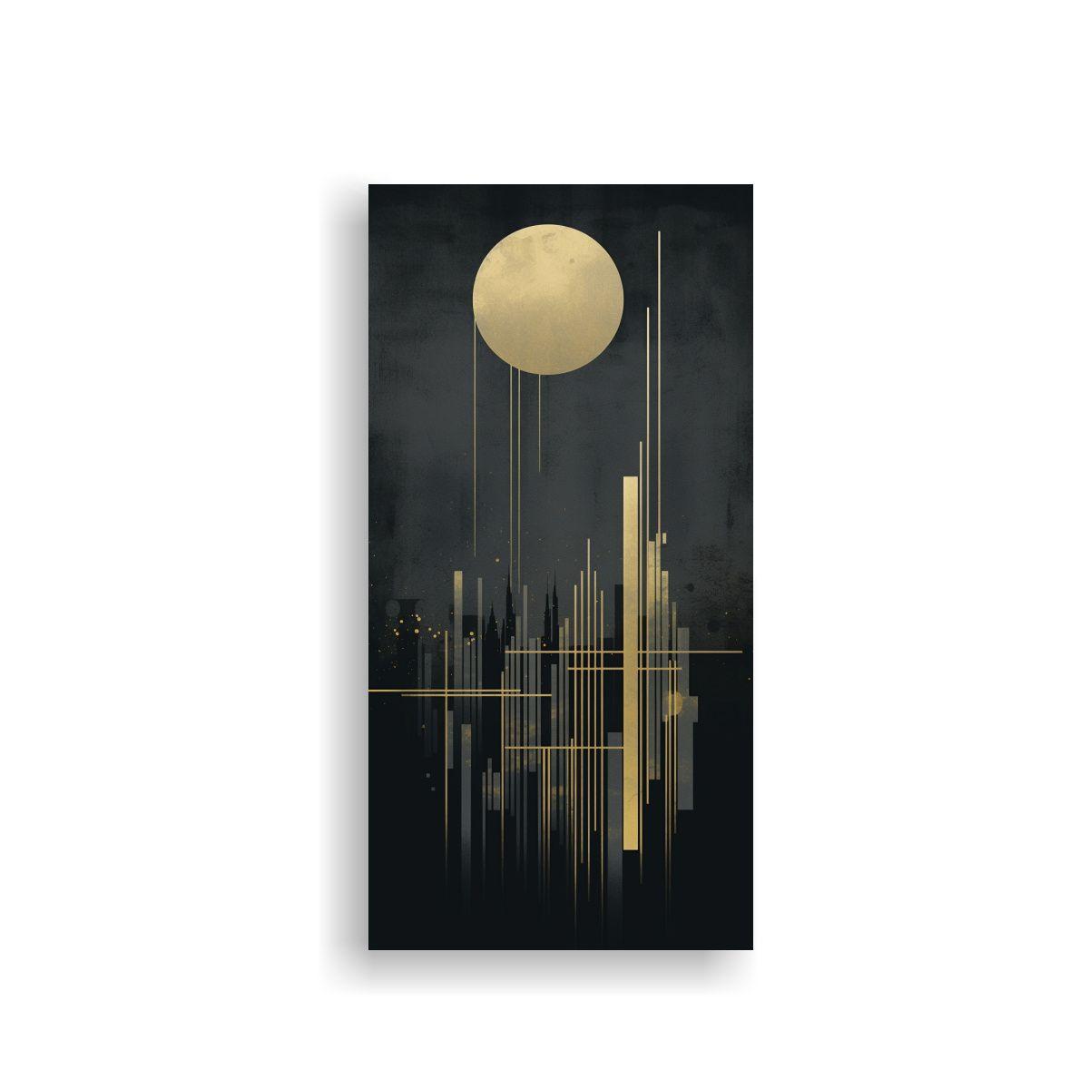 Tela En Bastidor Acuarela Urbano Estilo 70x140cm-0