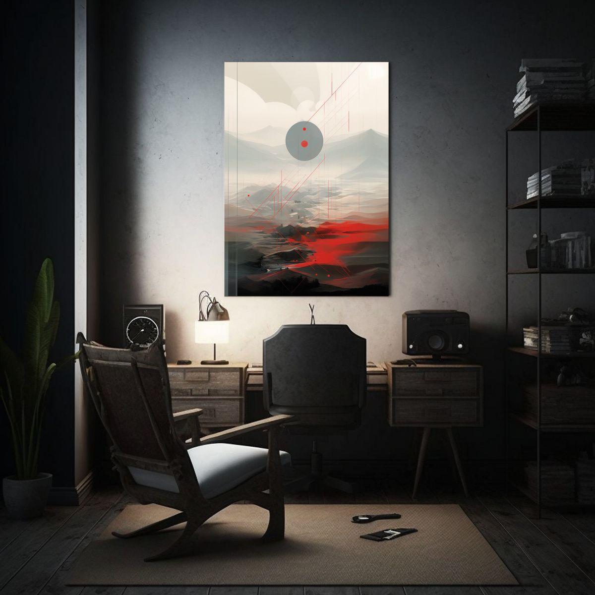 Tela En Bastidor Tonos Impactantes: Diseño 60x90 Cm-2