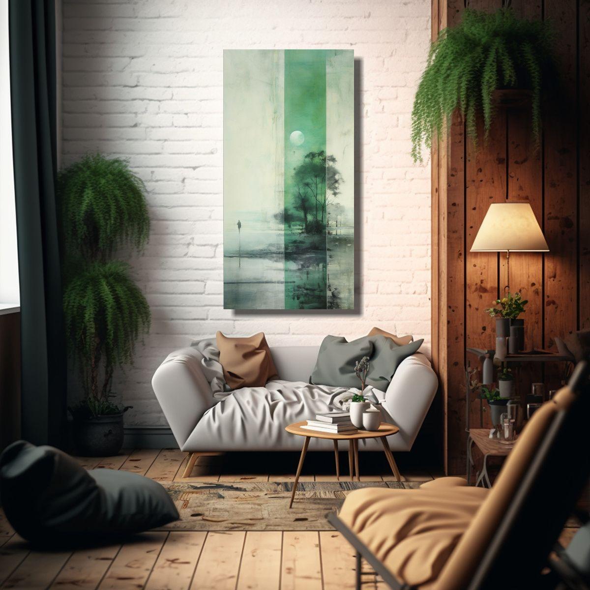 Pintura De Movimiento En Lienzo Con Composición 70x140cm-2