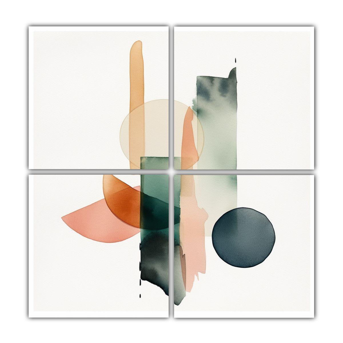 Pinturas Decorativas Minimalistas En Acuarela 160x160 Cm-0