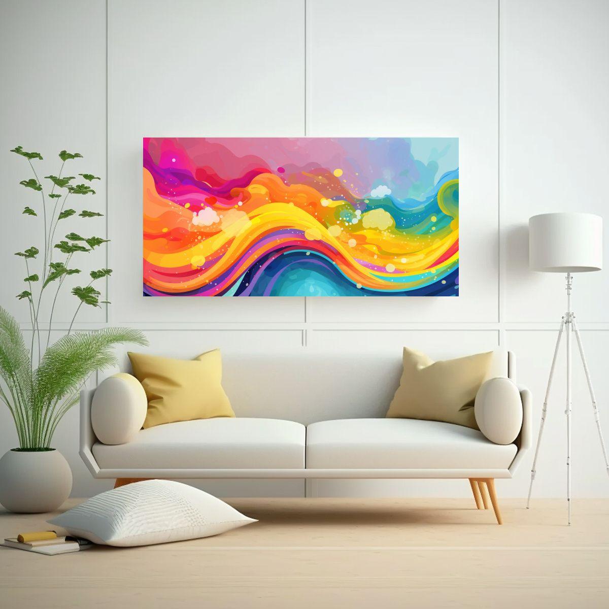 Cuadro Horizontal Vibrante Para Decoración Pride 120x60cm-2
