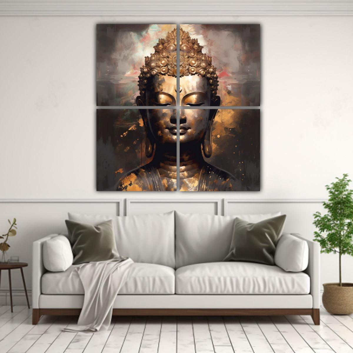 Pintura Digital Estilo Arte Moderno Escena 120x120 Cm-2