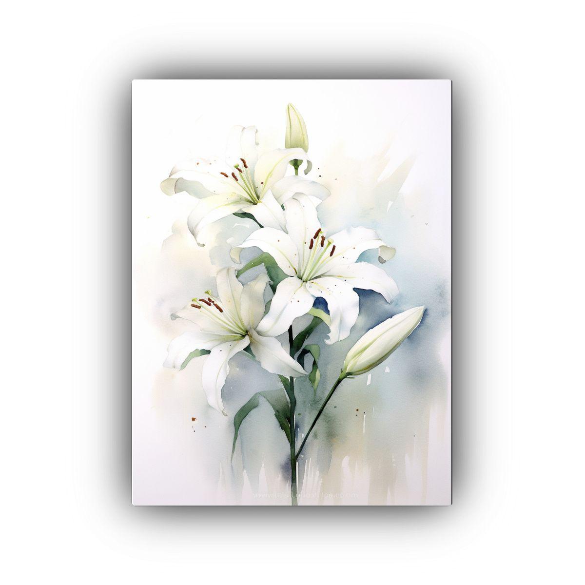 Pintura Tela Expresión Creatividad Lirios 80x120cm-0