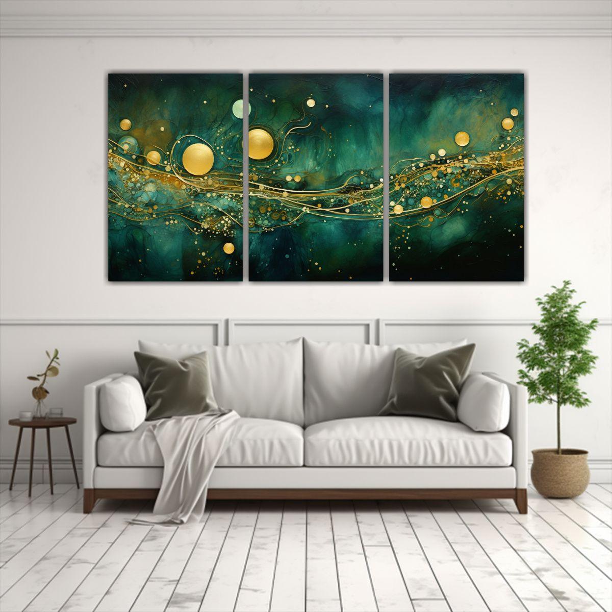 Cuadro Juvenil En Bastidor De Telas Luminosas 150x75 Cm-2