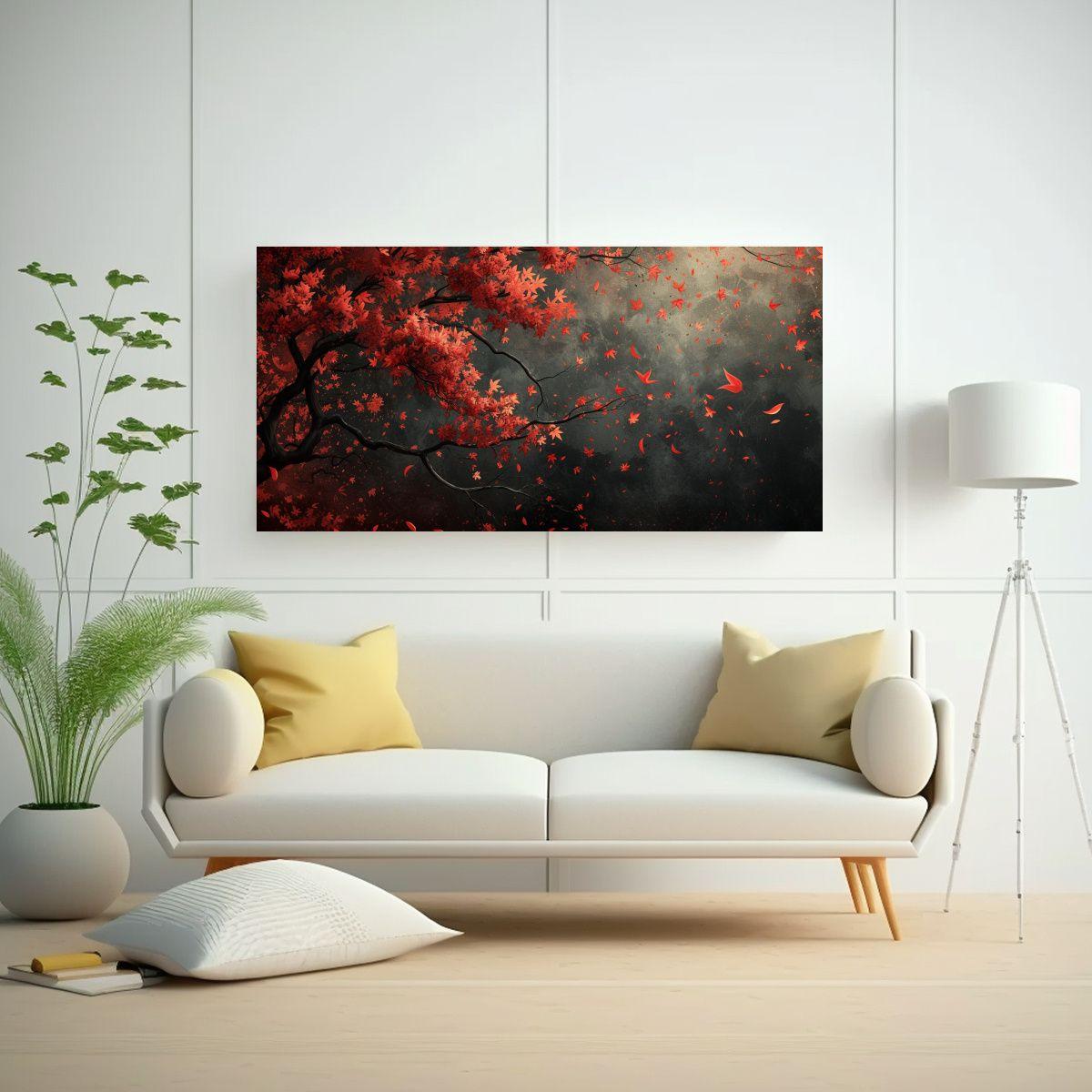 Pintura Decorativa De Patrón Intenso Sobre Fondo 100x50cm-2