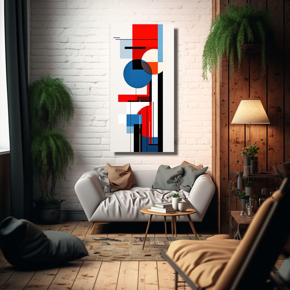 Pintura Decorativa Abstracta De Fusión Intensa 20x40cm-2