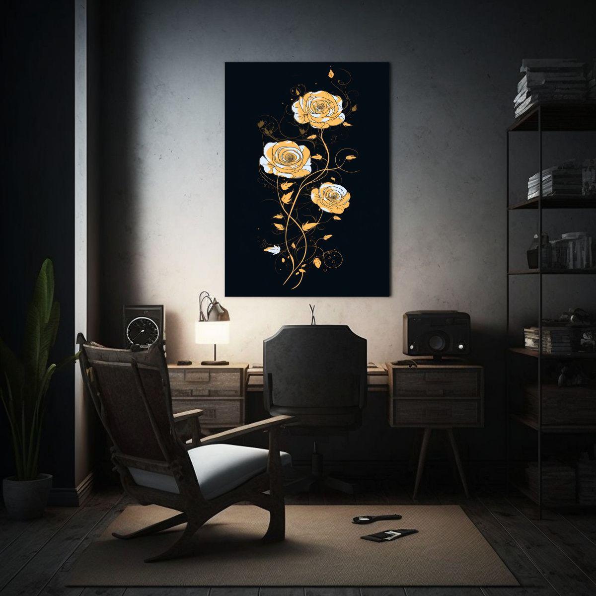 Pintura Decorativa En Bastidor Con Líneas 20x30cm-2