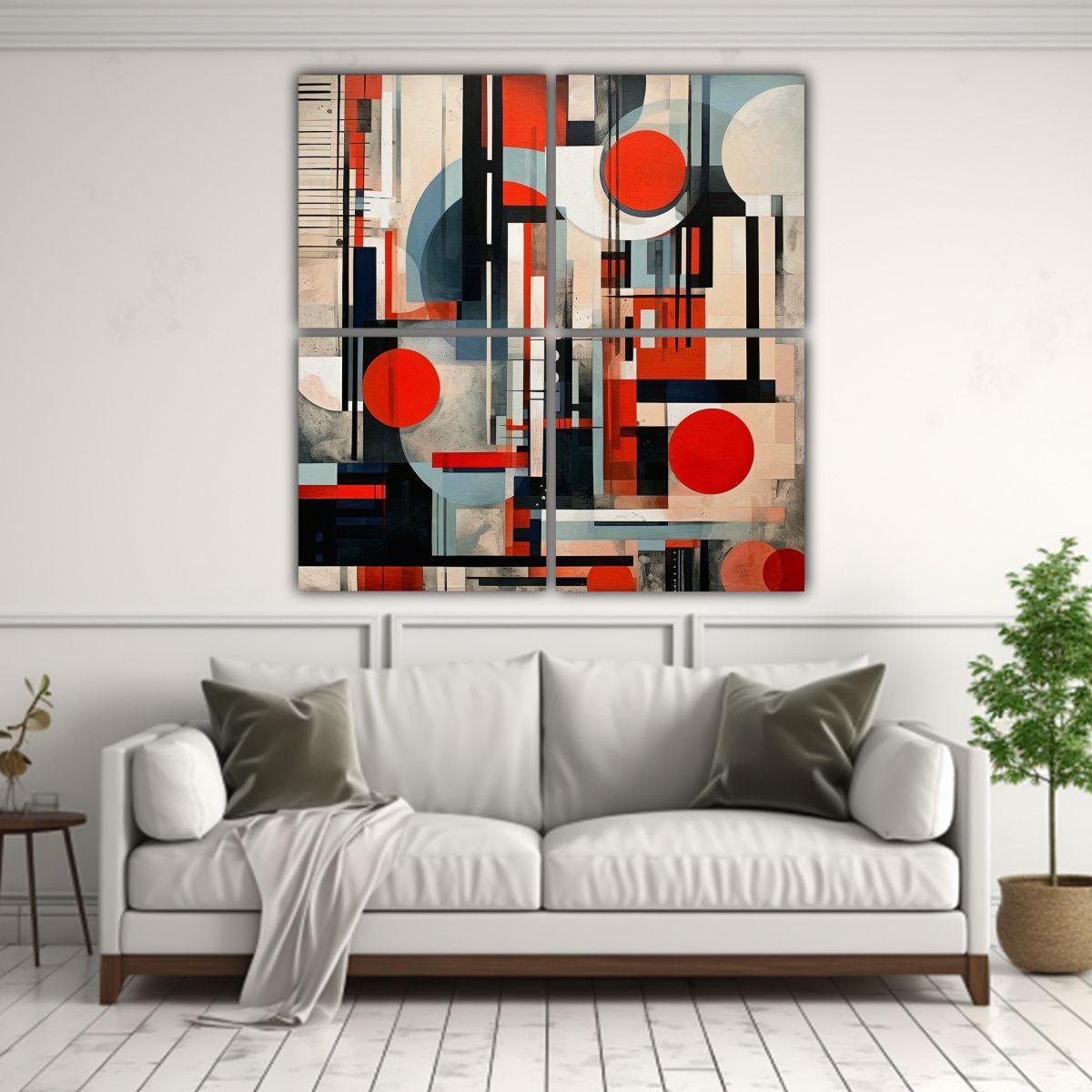 Decoración De Naturaleza Viva Abstracta En Arte 180x180 Cm-2