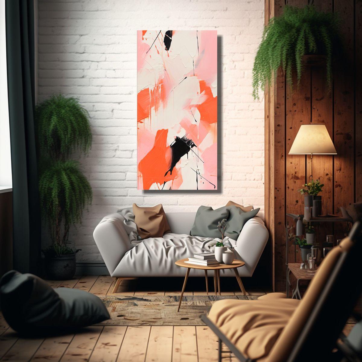 Pintura Abstracta Neominimalista Que Mezcla 60x120cm-2