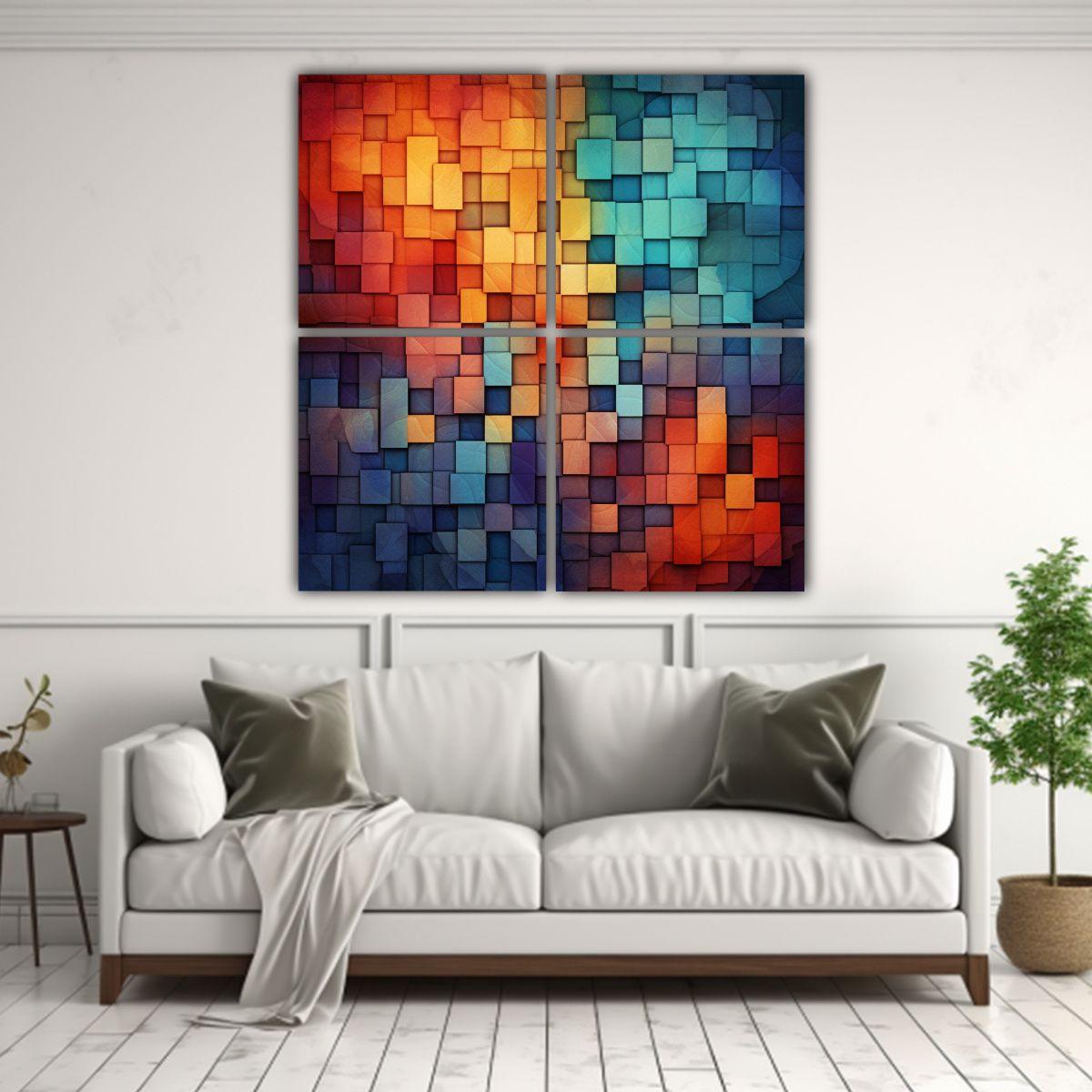 Pinturas Decorativas Con Fondo De Textura 120x120 Cm-2