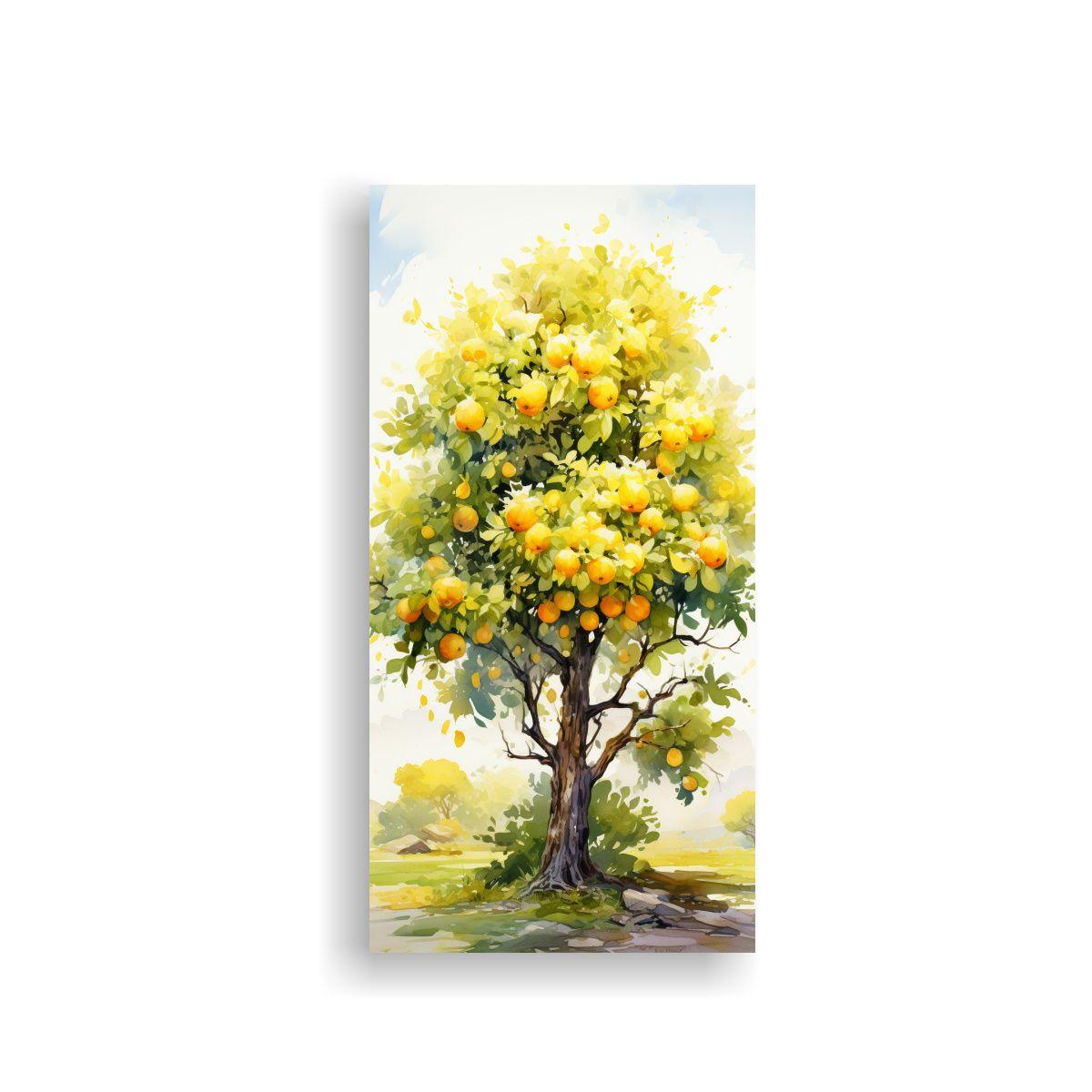 Lienzo De Tela Abstracto árbol De Manzana 20x40cm-0