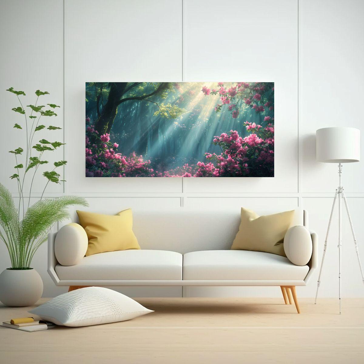 Cuadro Conceptual De Interiores Con Rayos De Sol 100x50cm-2
