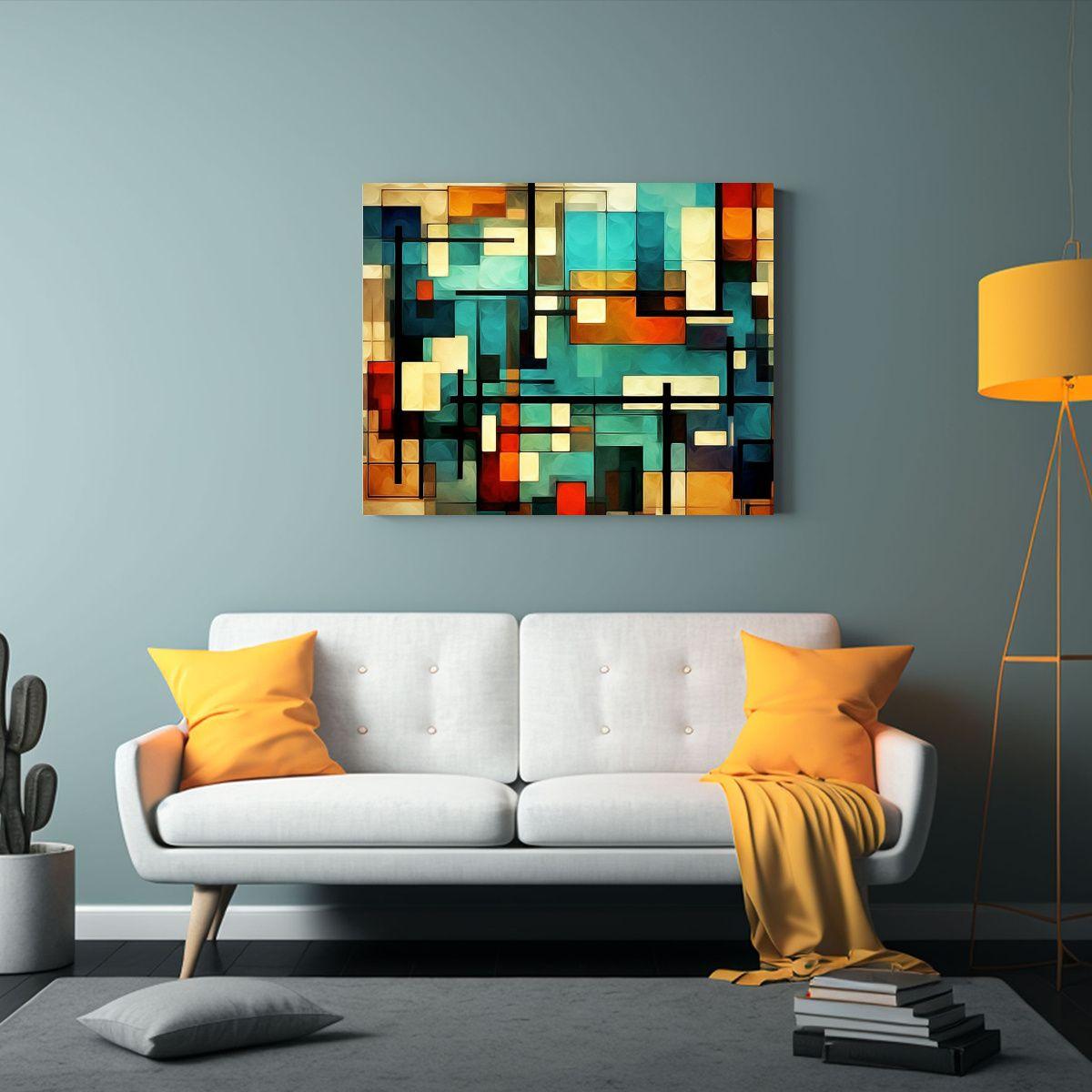 Pinturas Decorativas De Arte Abstracto Con Expresividad 75x50cm-2